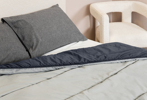 Tweekleurig dekbed zonder overtrek