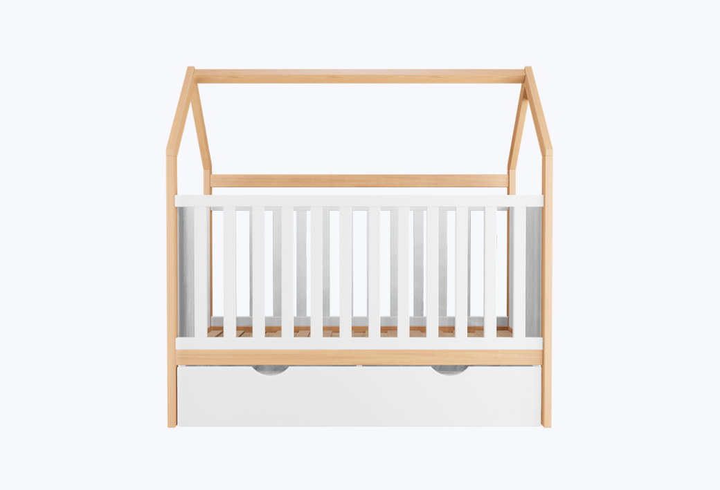 Zonder bedhekje,Met lade