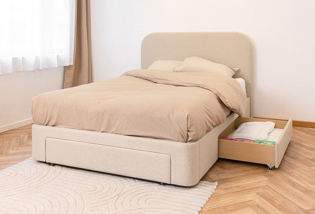 2 lades aan de zijkant + 1 grote lade aan de voorkant