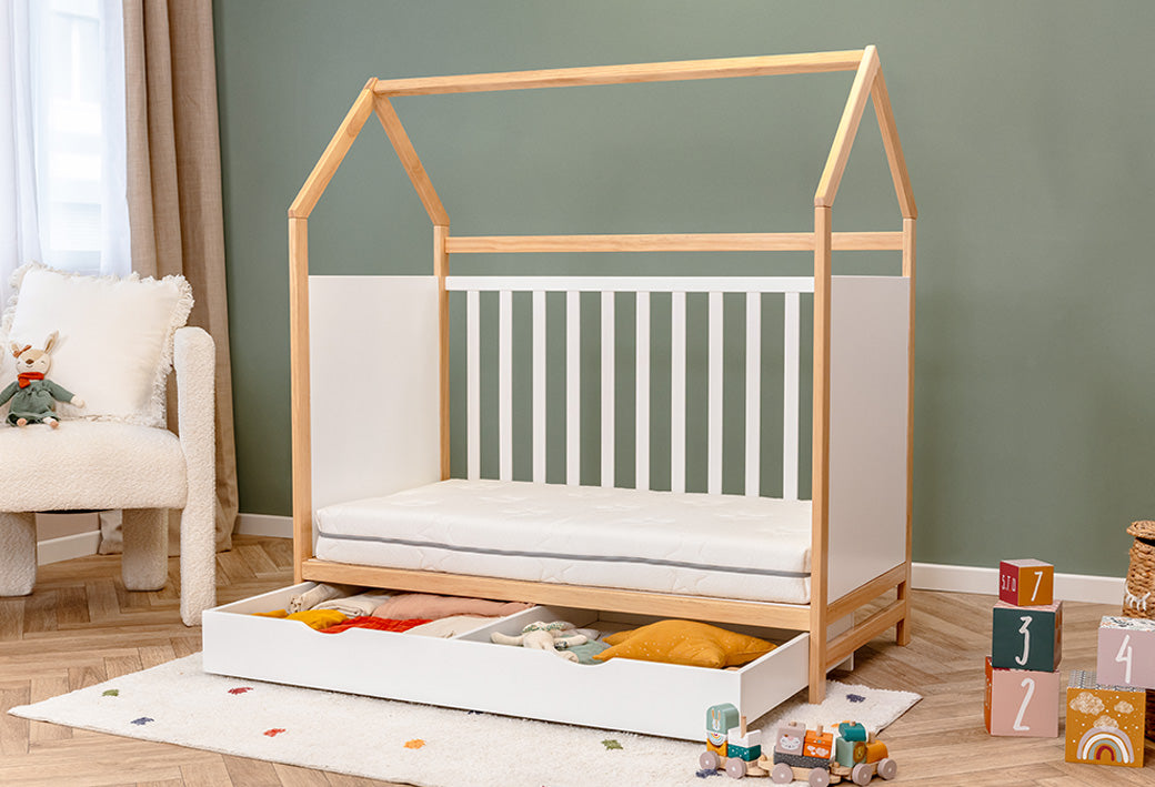 Zonder bedhekje, Met lade