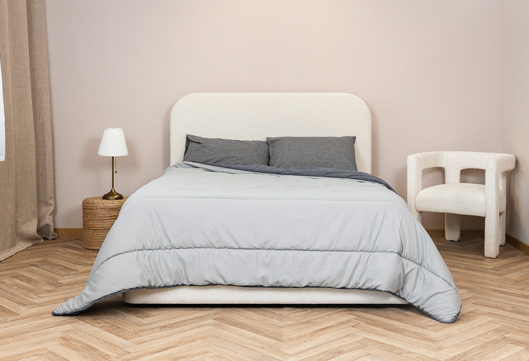 Tweekleurig dekbed zonder overtrek