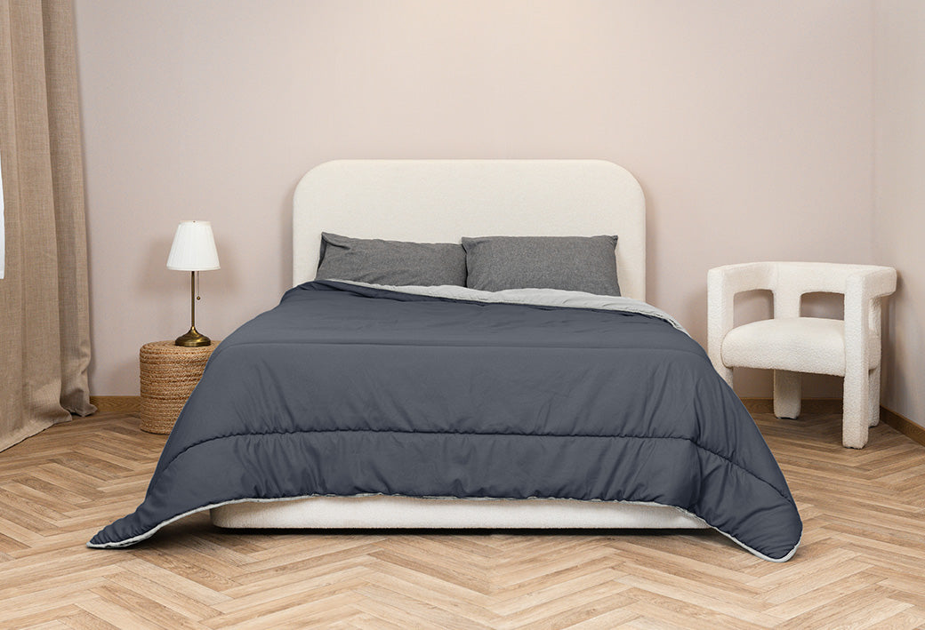 Tweekleurig dekbed zonder overtrek